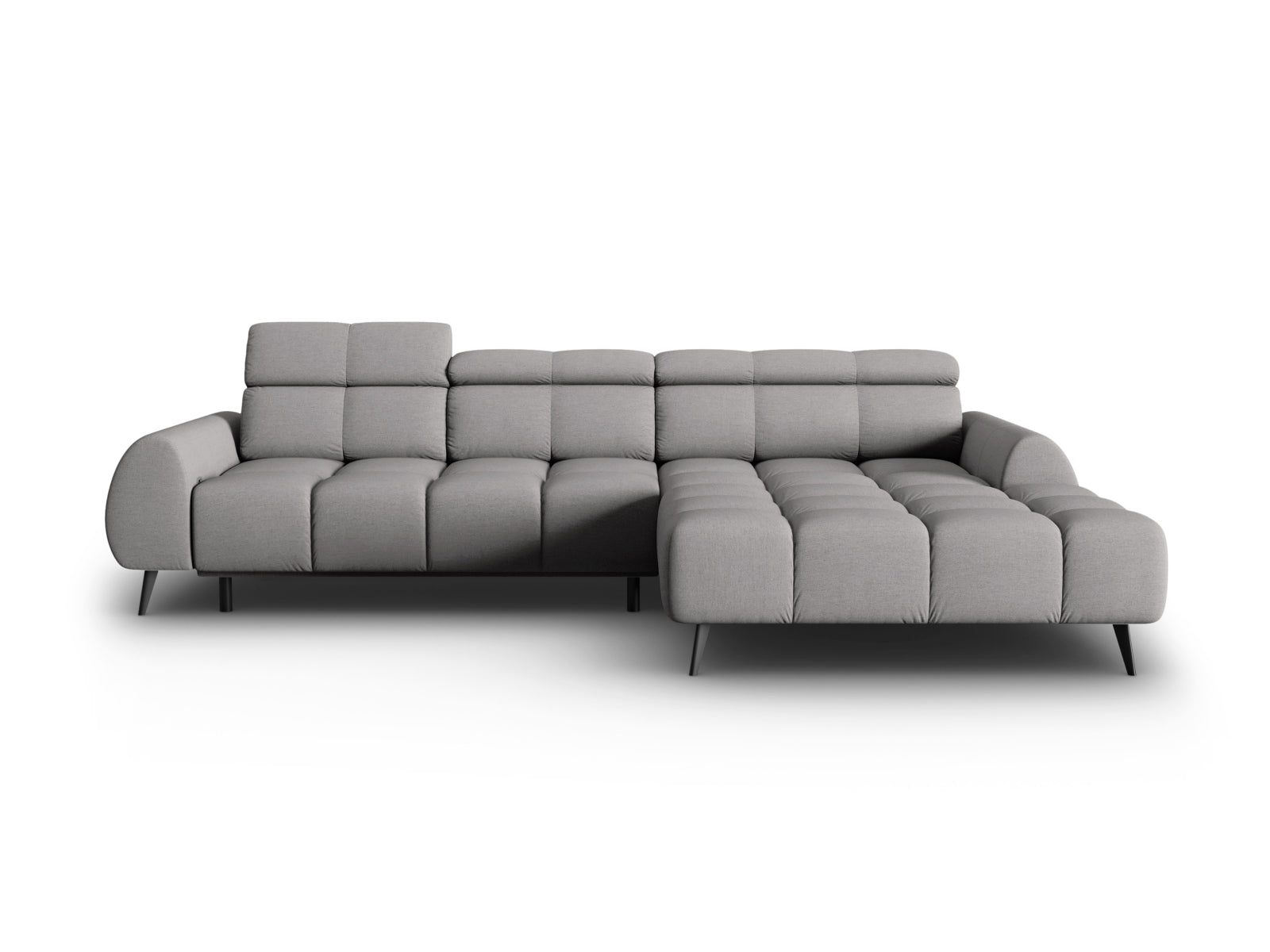 Erleben Sie das Alyse Electric Ecksofa rechts von Micadoni – ein stilvolles 5-Sitzer Sofa aus luxuriösem Velours, das höchsten Komfort und Eleganz vereint.