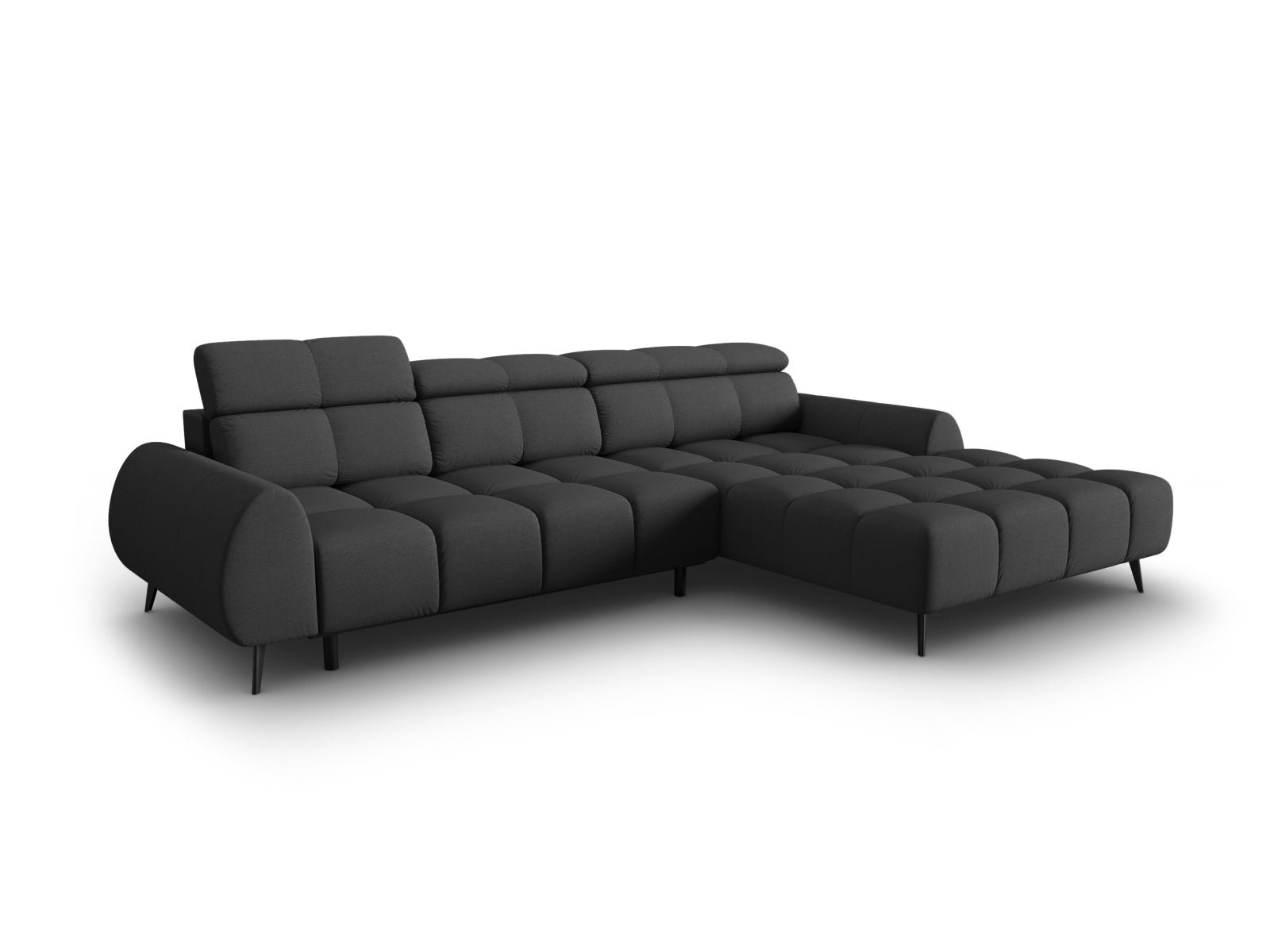 Alyse Electric Ecksofa rechts 5 Sitzer in Dark Grey präsentiert im Onlineshop von KAQTU Design AG. Ecksofa rechts ist von Micadoni