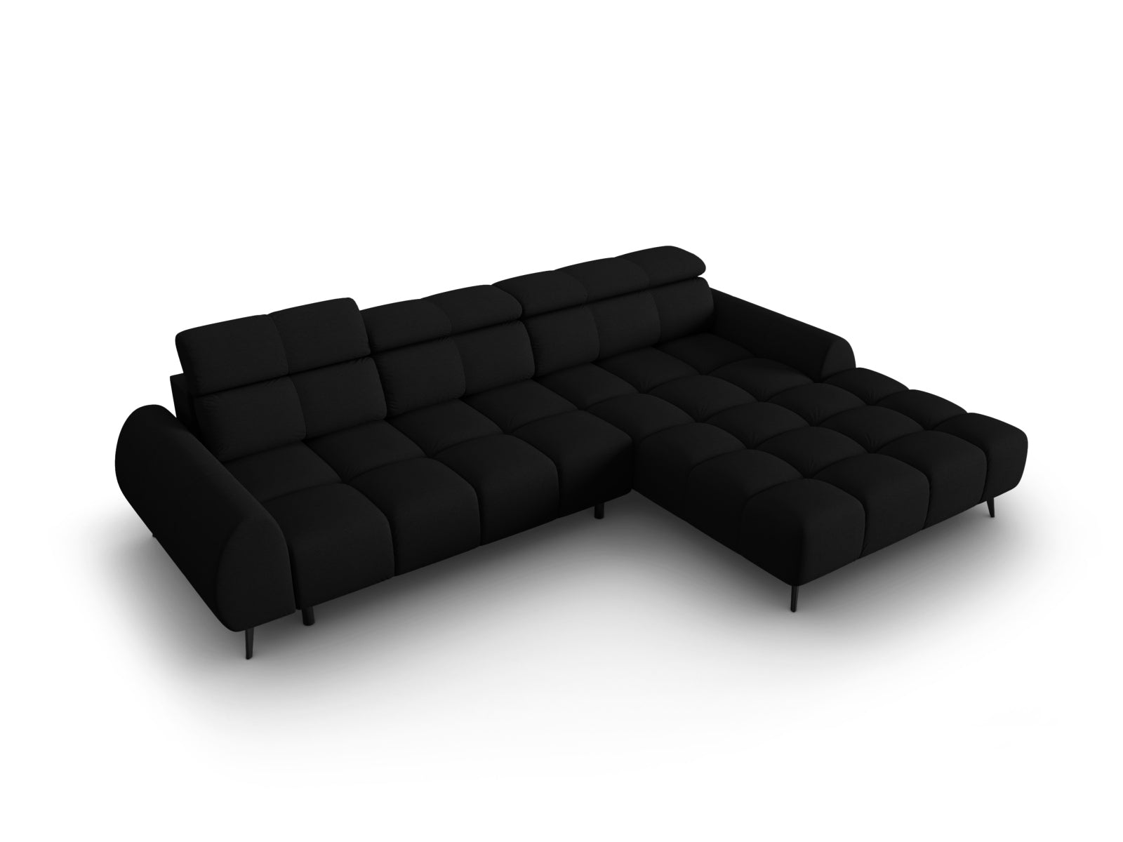 Erleben Sie das Alyse Electric Ecksofa rechts von Micadoni – ein stilvolles 5-Sitzer Sofa aus luxuriösem Velours, das Komfort und Eleganz perfekt kombiniert.