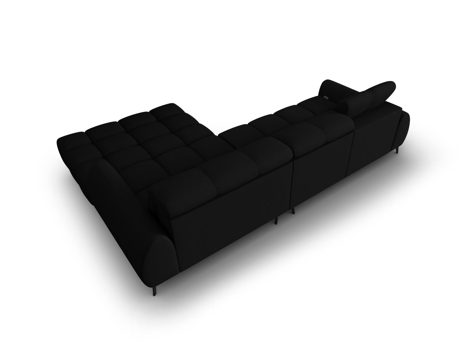 Erleben Sie das Alyse Electric Ecksofa rechts von Micadoni – ein stilvolles 5-Sitzer Sofa aus luxuriösem Velours, das höchsten Komfort und Eleganz vereint.