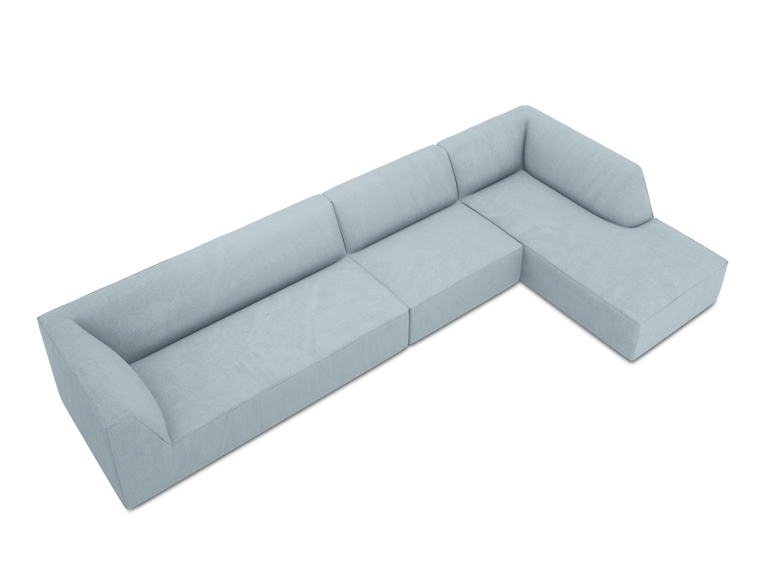 Ruby Modulares Ecksofa rechts 5 Sitzer in Light Blue präsentiert im Onlineshop von KAQTU Design AG. Ecksofa rechts ist von Micadoni