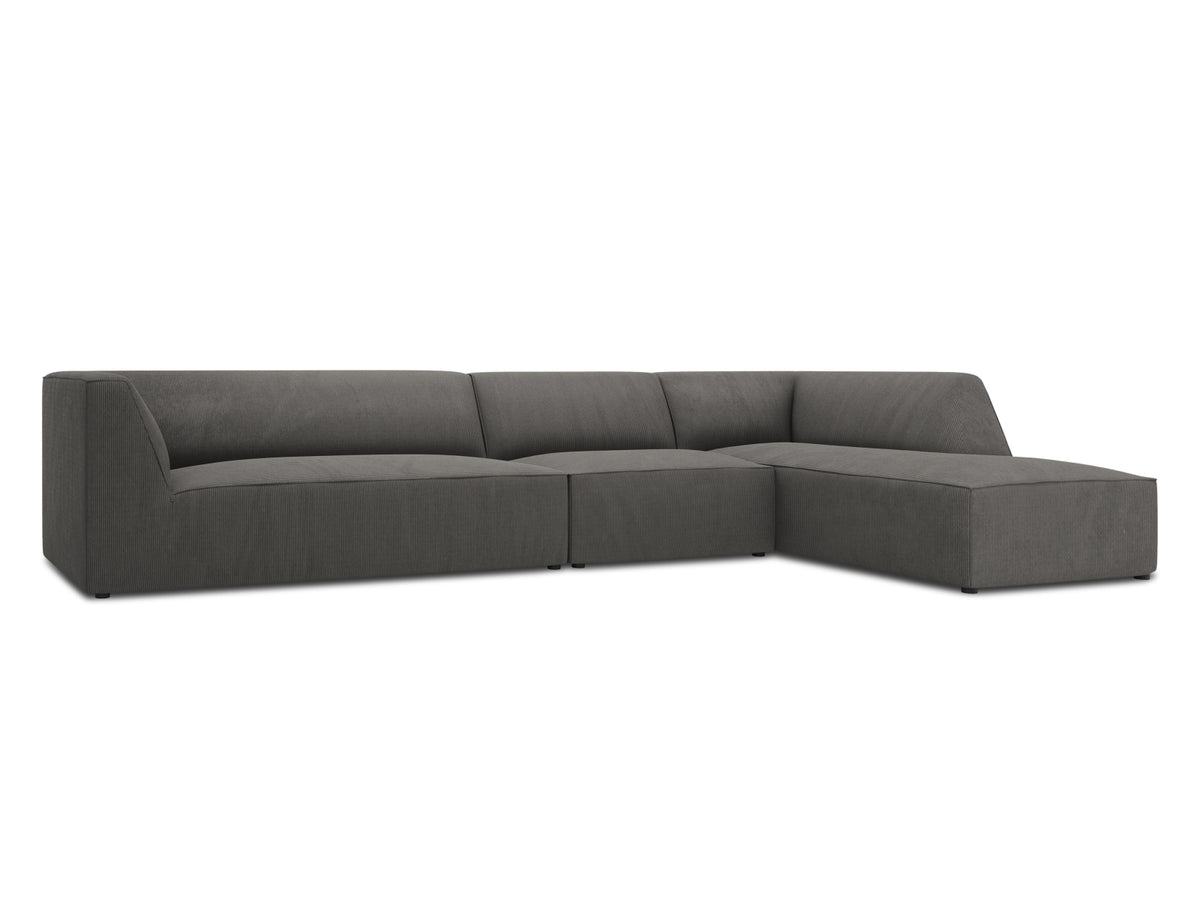 Ruby Modulares Ecksofa rechts 5 Sitzer in Dark Grey-Scala präsentiert im Onlineshop von KAQTU Design AG. L-Sofa rechts ist von Micadoni
