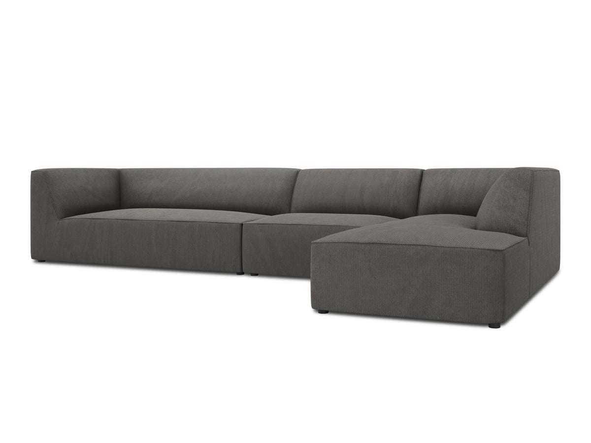 Ruby Modulares Ecksofa rechts 5 Sitzer in Dark Grey-Scala präsentiert im Onlineshop von KAQTU Design AG. L-Sofa rechts ist von Micadoni