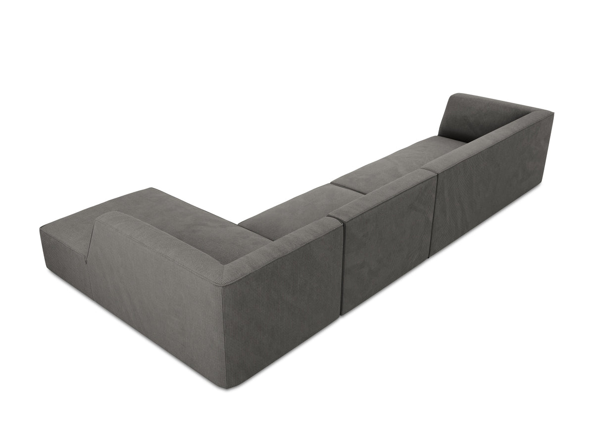 Ruby Modulares Ecksofa rechts 5 Sitzer in Dark Grey-Scala präsentiert im Onlineshop von KAQTU Design AG. L-Sofa rechts ist von Micadoni