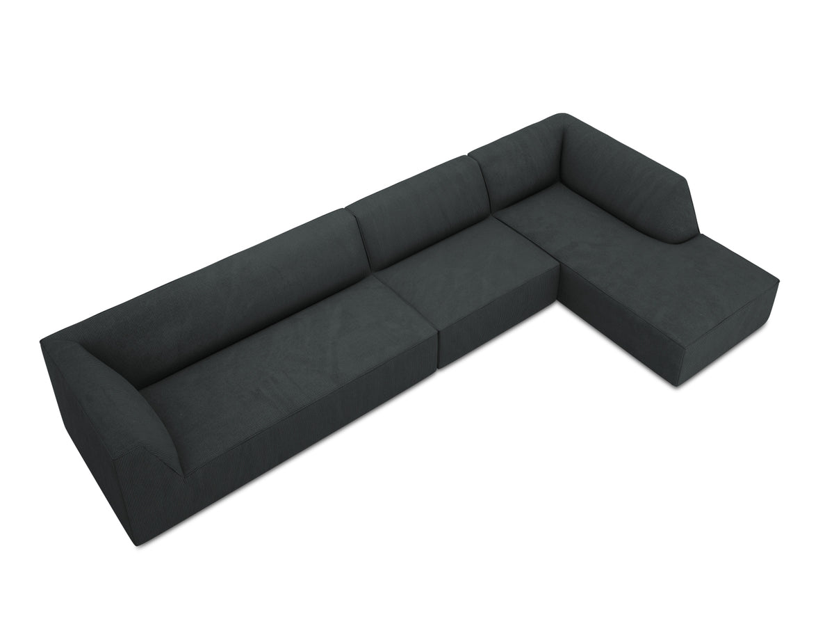 Ruby Modulares Ecksofa rechts 5 Sitzer in Black-Scala präsentiert im Onlineshop von KAQTU Design AG. L-Sofa rechts ist von Micadoni