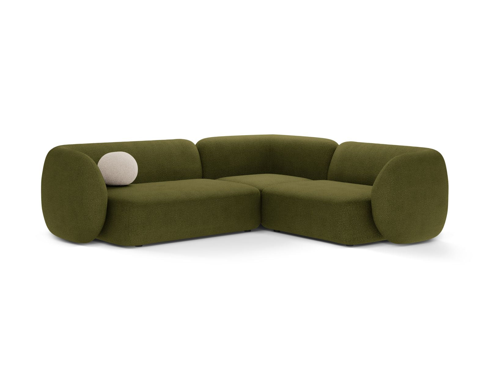 4-Sitzer Modular Ecksofa rechts Kate in Dark Olive Green-Baloo präsentiert im Onlineshop von KAQTU Design AG. Ecksofa rechts ist von Micadoni