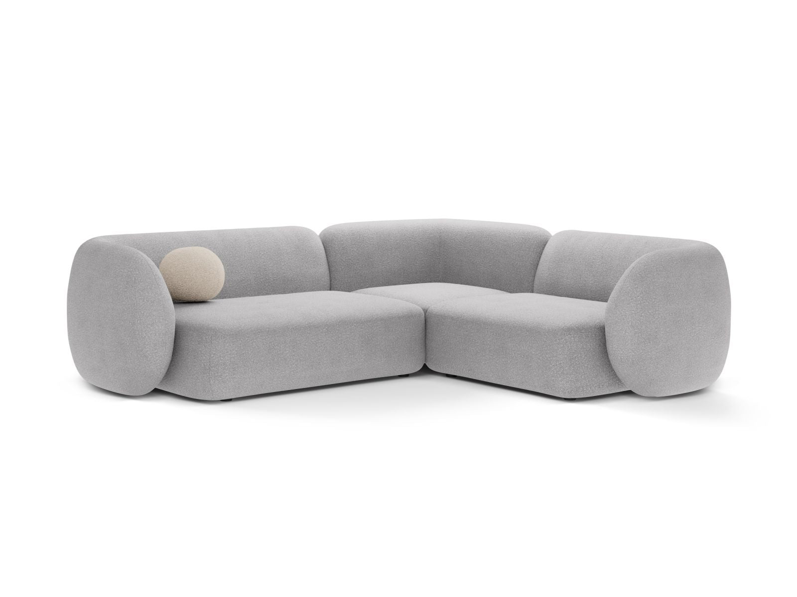 4-Sitzer Modular Ecksofa rechts Kate in Light Grey-Baloo präsentiert im Onlineshop von KAQTU Design AG. Ecksofa rechts ist von Micadoni