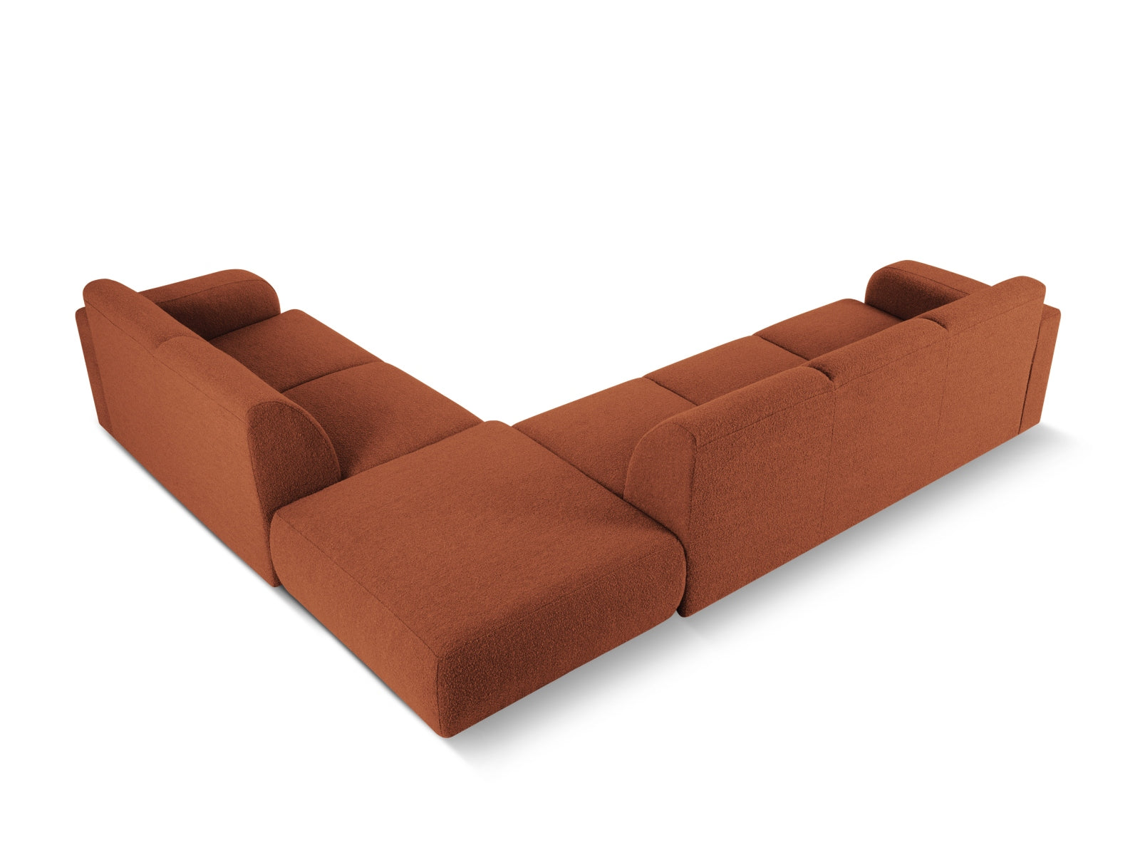 Molino Boucle Ecksofa rechts 6 Sitzer in Terracotta präsentiert im Onlineshop von KAQTU Design AG. Ecksofa rechts ist von Micadoni