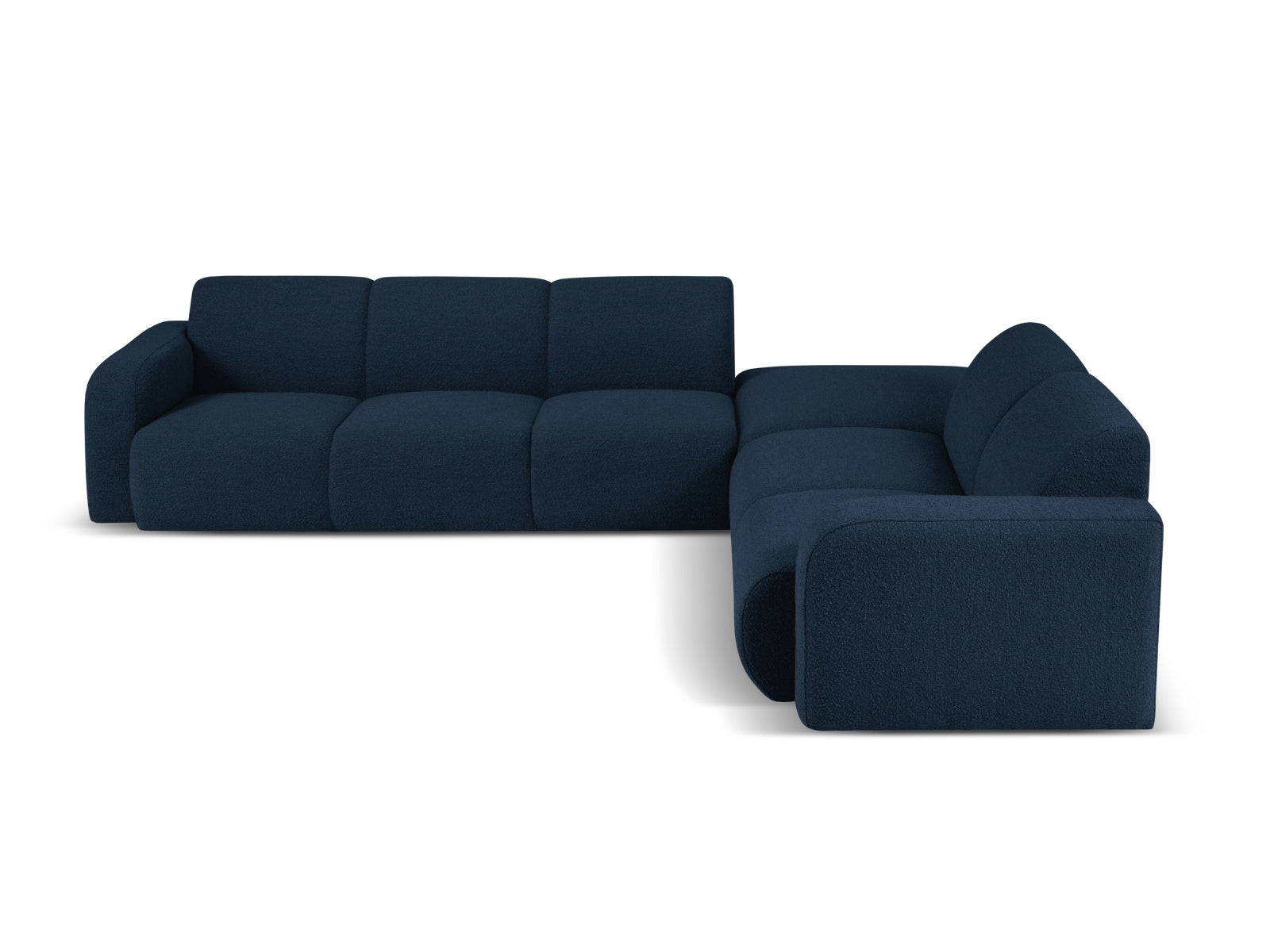 Molino Boucle Ecksofa rechts 6 Sitzer in Dark Blue präsentiert im Onlineshop von KAQTU Design AG. Ecksofa rechts ist von Micadoni