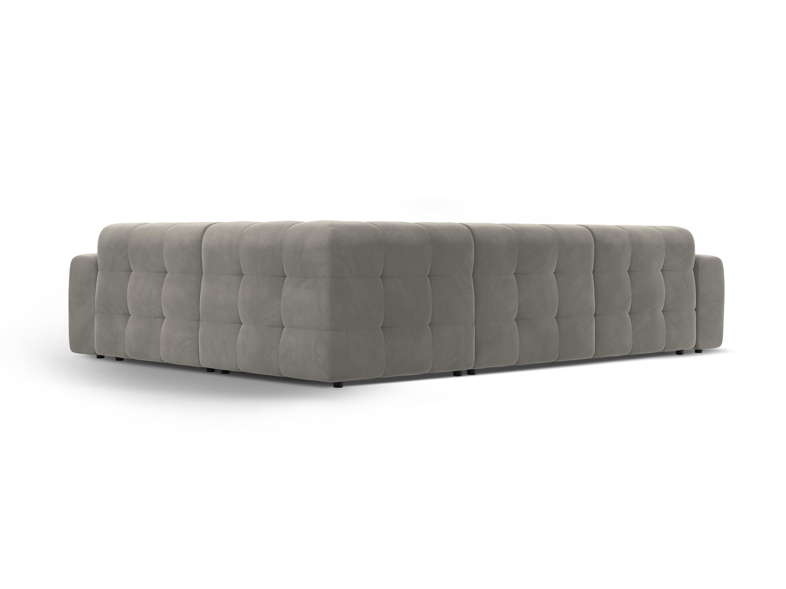 Kendal Velour Ecksofa rechts 6 Sitzer in Dark Grey präsentiert im Onlineshop von KAQTU Design AG. Ecksofa rechts ist von Micadoni