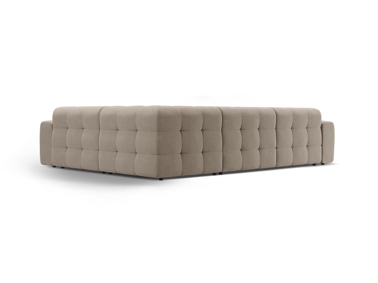 Stylisches Kendal Ecksofa rechts für 6 Personen in elegantem Dunkelbeige, ideal für gemütliche Zusammenkünfte und stilvolle Wohnräume.