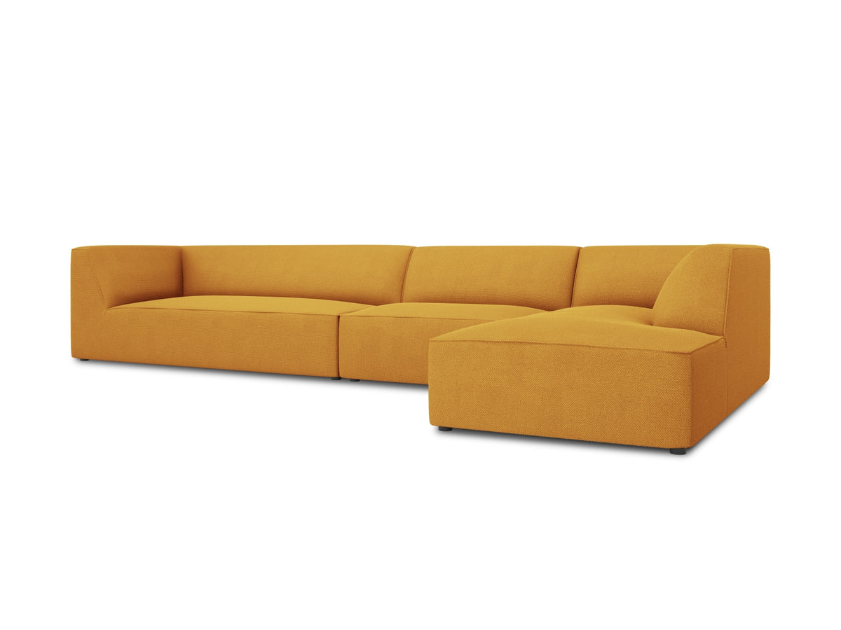 Ruby Modulares Ecksofa rechts 5 Sitzer in Yellow-Ottawa präsentiert im Onlineshop von KAQTU Design AG. L-Sofa rechts ist von Micadoni