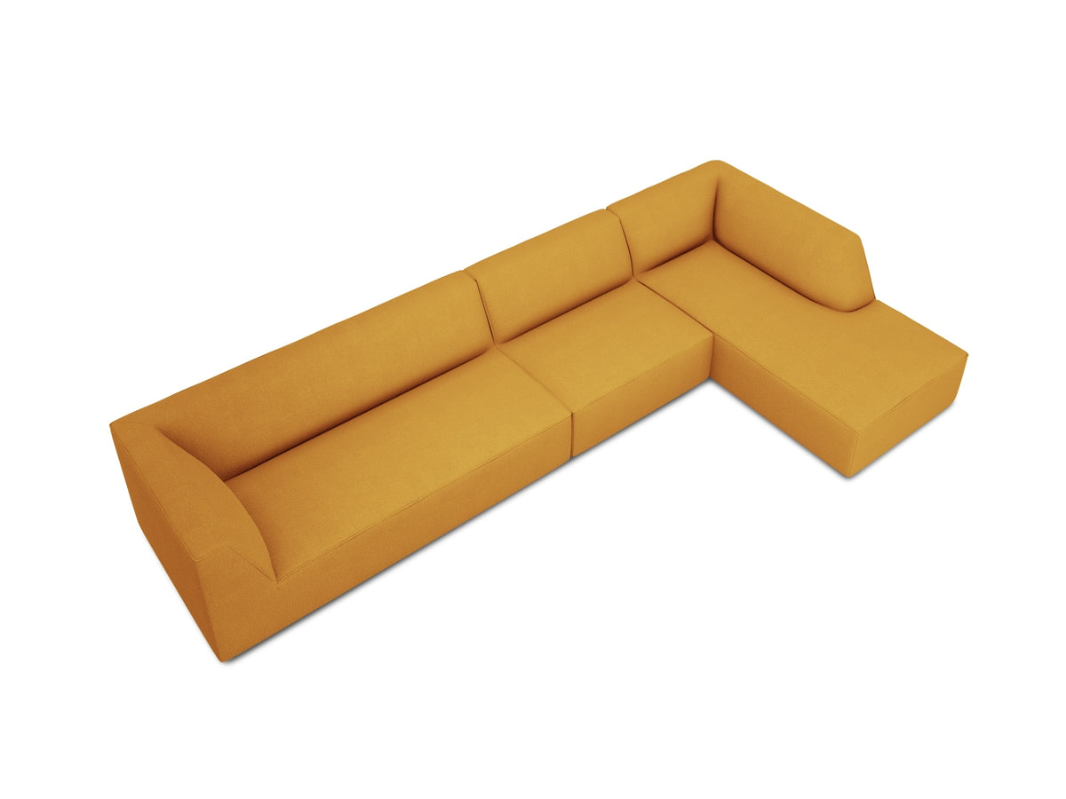 Ruby Modulares Ecksofa rechts 5 Sitzer in Yellow-Ottawa präsentiert im Onlineshop von KAQTU Design AG. L-Sofa rechts ist von Micadoni