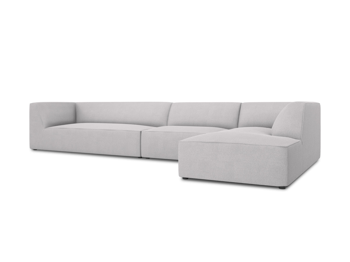 Ruby Modulares Ecksofa rechts 5 Sitzer in Light Grey-Ottawa präsentiert im Onlineshop von KAQTU Design AG. L-Sofa rechts ist von Micadoni
