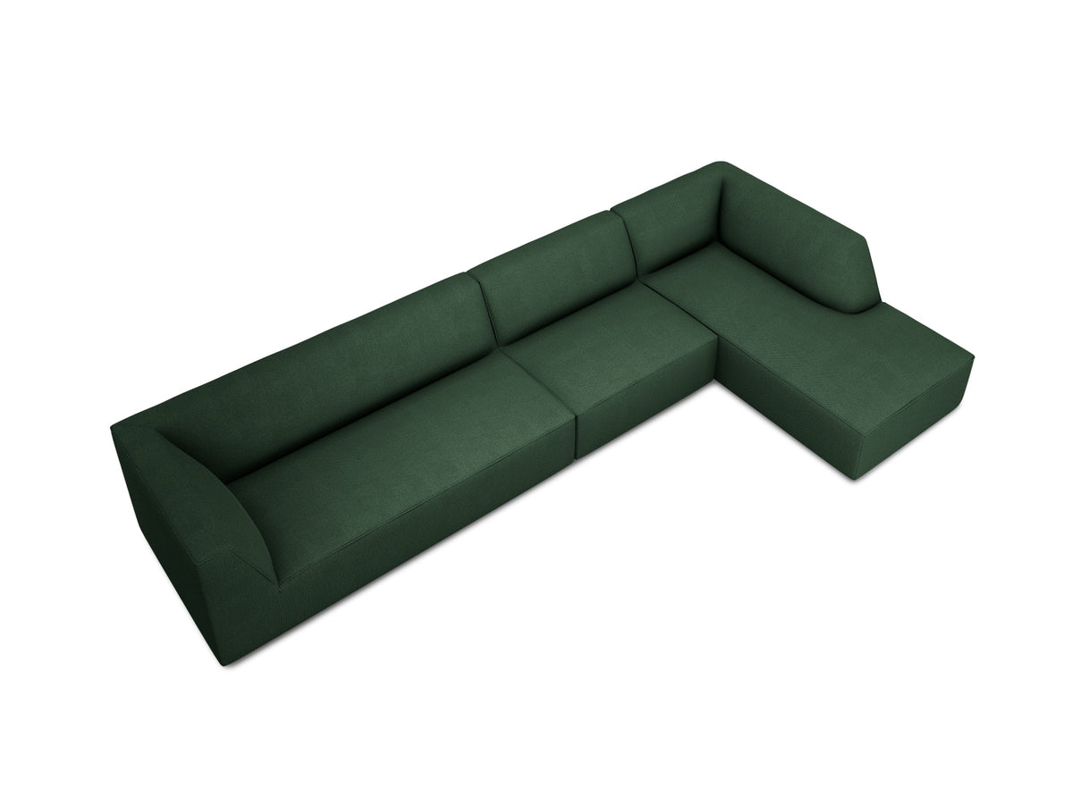 Ruby Modulares Ecksofa rechts 5 Sitzer in Green-Ottawa präsentiert im Onlineshop von KAQTU Design AG. L-Sofa rechts ist von Micadoni