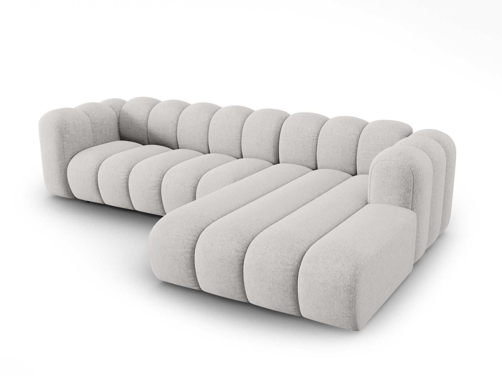 Lupine Modulares Ecksofa rechts 4 Sitzer in Light Grey präsentiert im Onlineshop von KAQTU Design AG. Ecksofa rechts ist von Micadoni