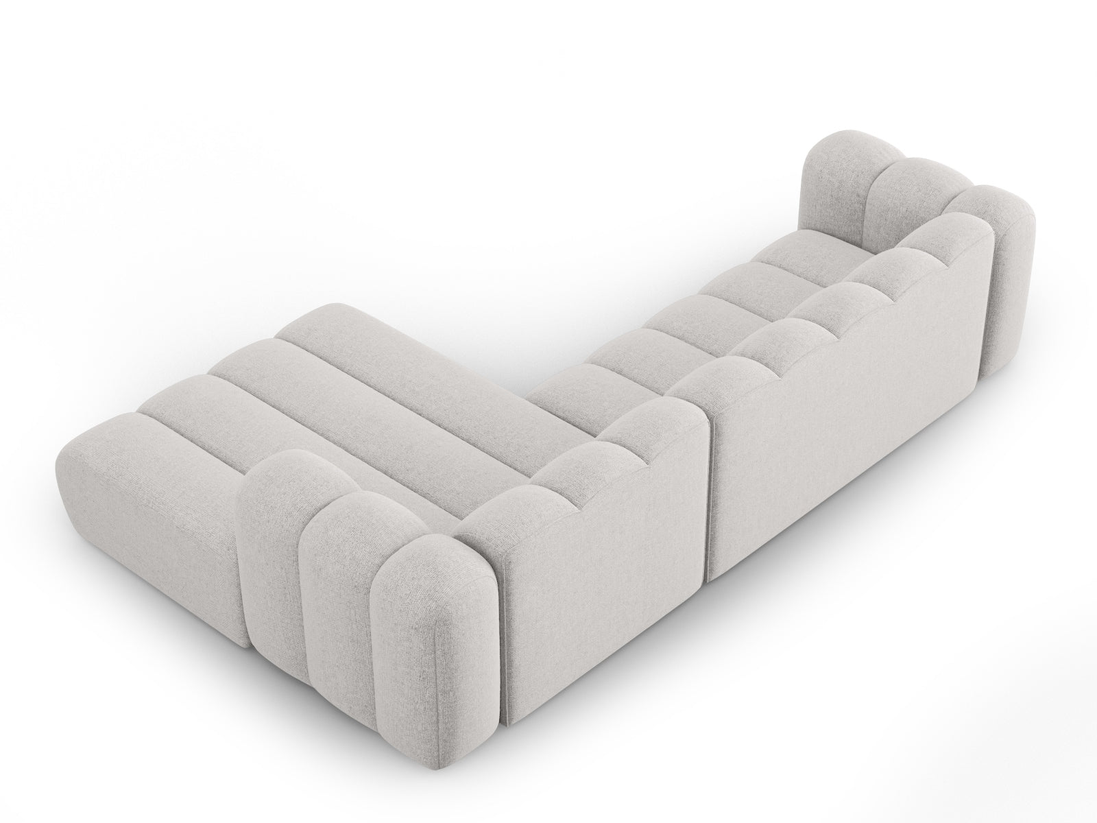 Lupine Modulares Ecksofa rechts 4 Sitzer in Light Grey präsentiert im Onlineshop von KAQTU Design AG. Ecksofa rechts ist von Micadoni