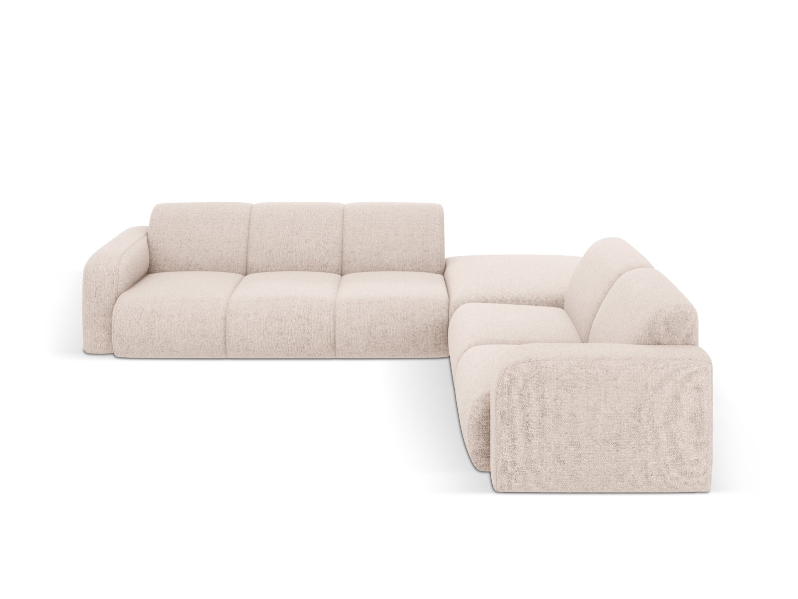 Molino Ecksofa rechts 6 Sitzer in Beige präsentiert im Onlineshop von KAQTU Design AG. Ecksofa rechts ist von Micadoni