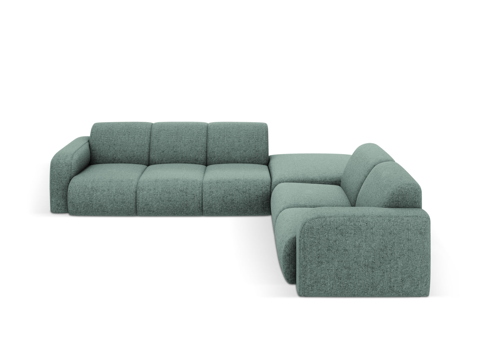 Molino Ecksofa rechts 6 Sitzer in Petrol präsentiert im Onlineshop von KAQTU Design AG. Ecksofa rechts ist von Micadoni
