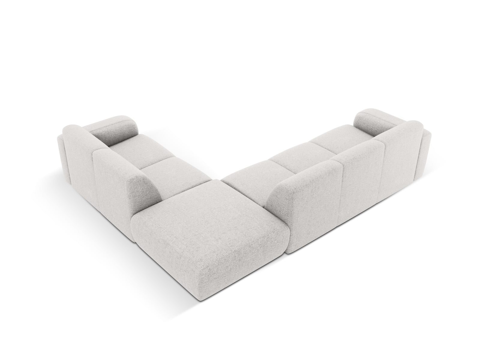Molino Ecksofa rechts 6 Sitzer in Light Grey präsentiert im Onlineshop von KAQTU Design AG. Ecksofa rechts ist von Micadoni
