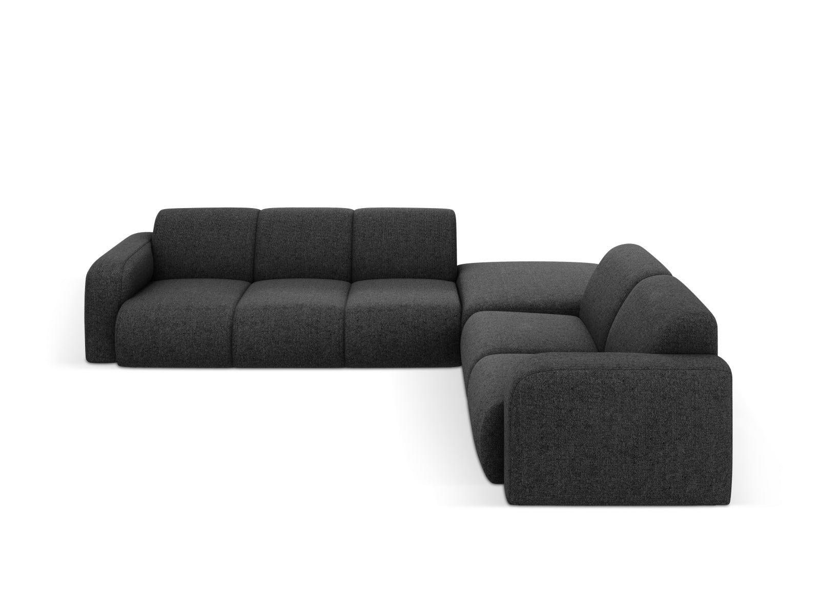 Molino Ecksofa rechts 6 Sitzer in Black präsentiert im Onlineshop von KAQTU Design AG. Ecksofa rechts ist von Micadoni