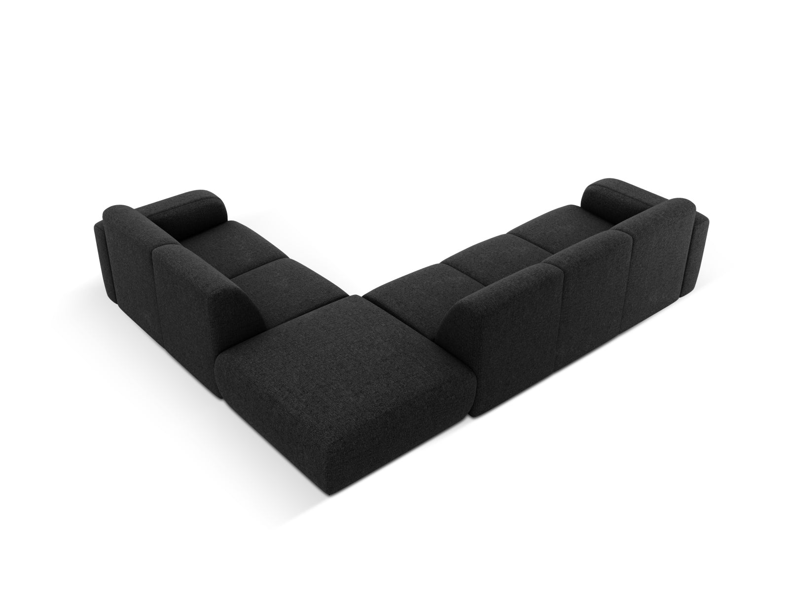 Molino Ecksofa rechts 6 Sitzer in Black präsentiert im Onlineshop von KAQTU Design AG. Ecksofa rechts ist von Micadoni