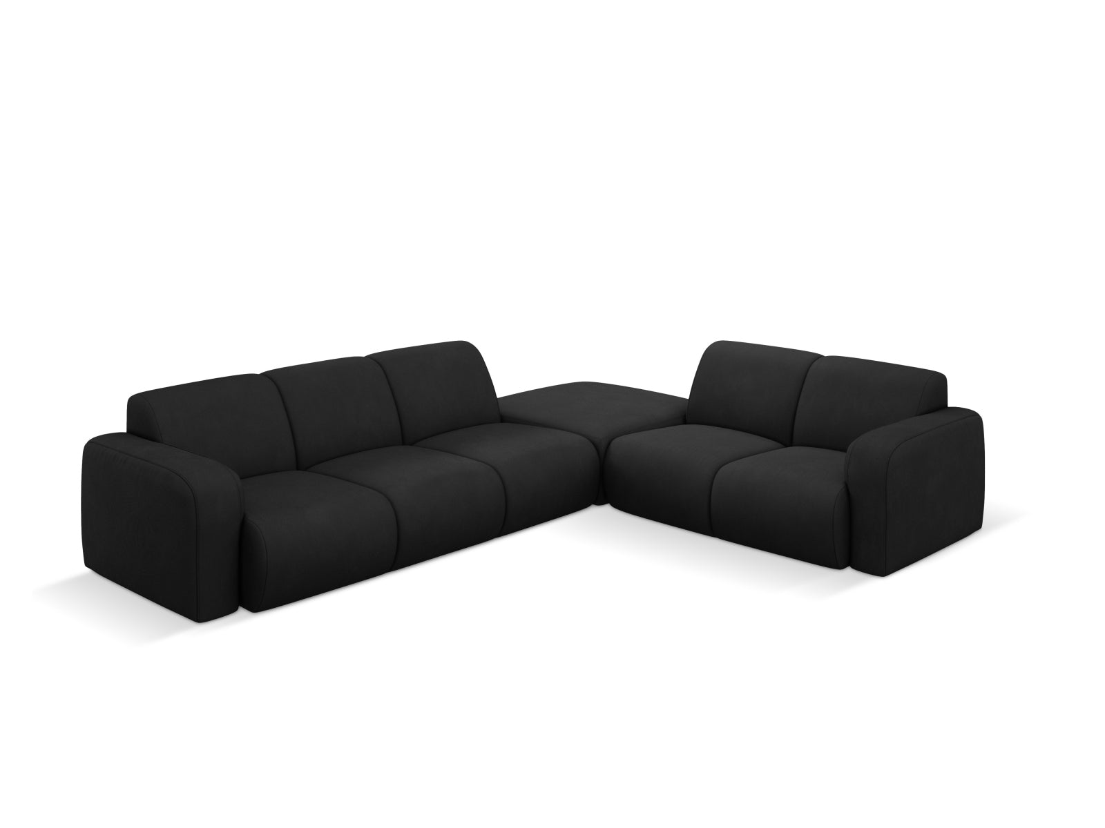 Molino Ecksofa rechts 6 Sitzer in Black präsentiert im Onlineshop von KAQTU Design AG. Ecksofa rechts ist von Micadoni