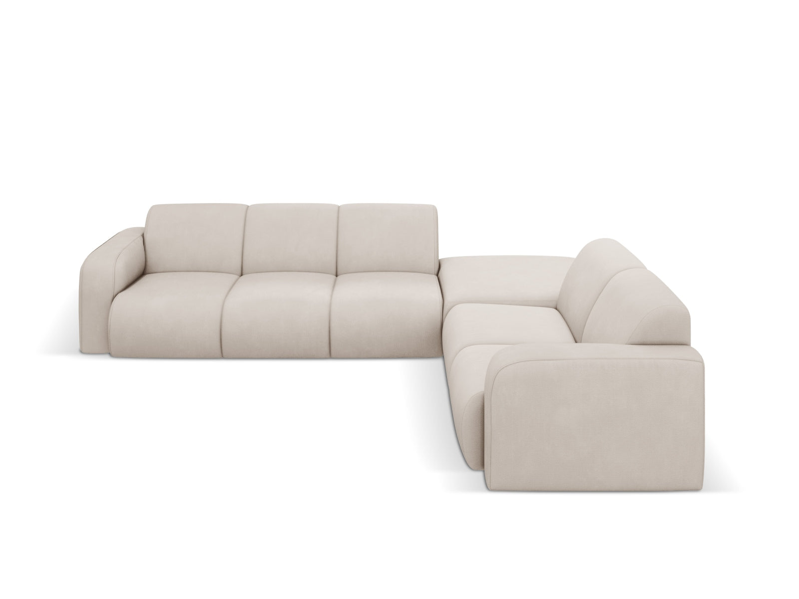 Molino Ecksofa rechts 6 Sitzer in Beige präsentiert im Onlineshop von KAQTU Design AG. Ecksofa rechts ist von Micadoni