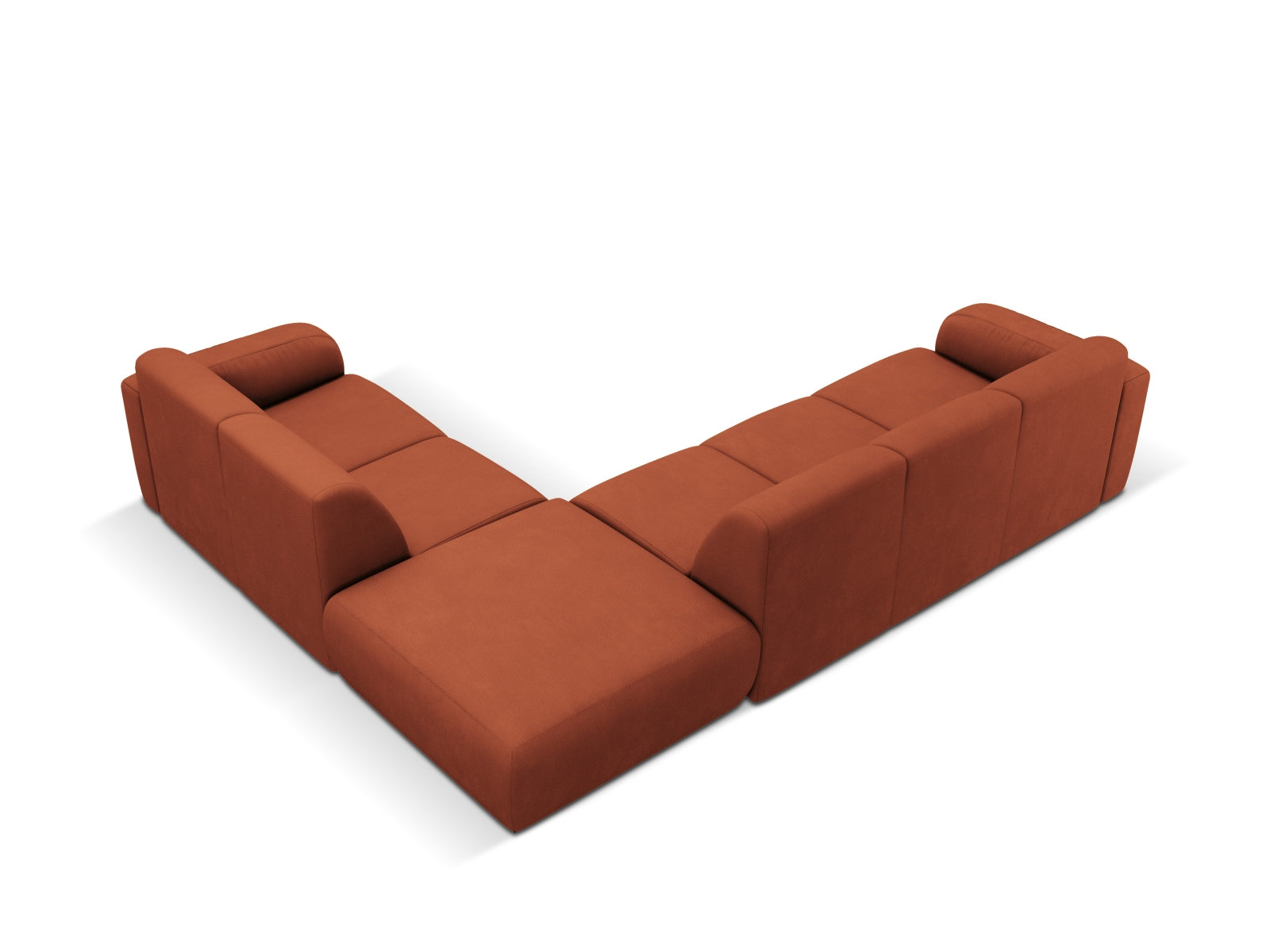 Molino Ecksofa rechts 6 Sitzer in Orange präsentiert im Onlineshop von KAQTU Design AG. Ecksofa rechts ist von Micadoni