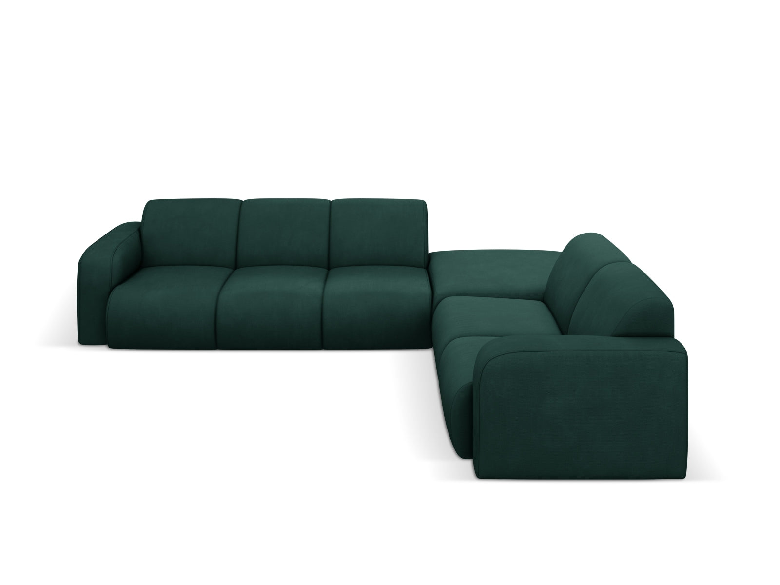Molino Ecksofa rechts 6 Sitzer in Bottle Green präsentiert im Onlineshop von KAQTU Design AG. Ecksofa rechts ist von Micadoni