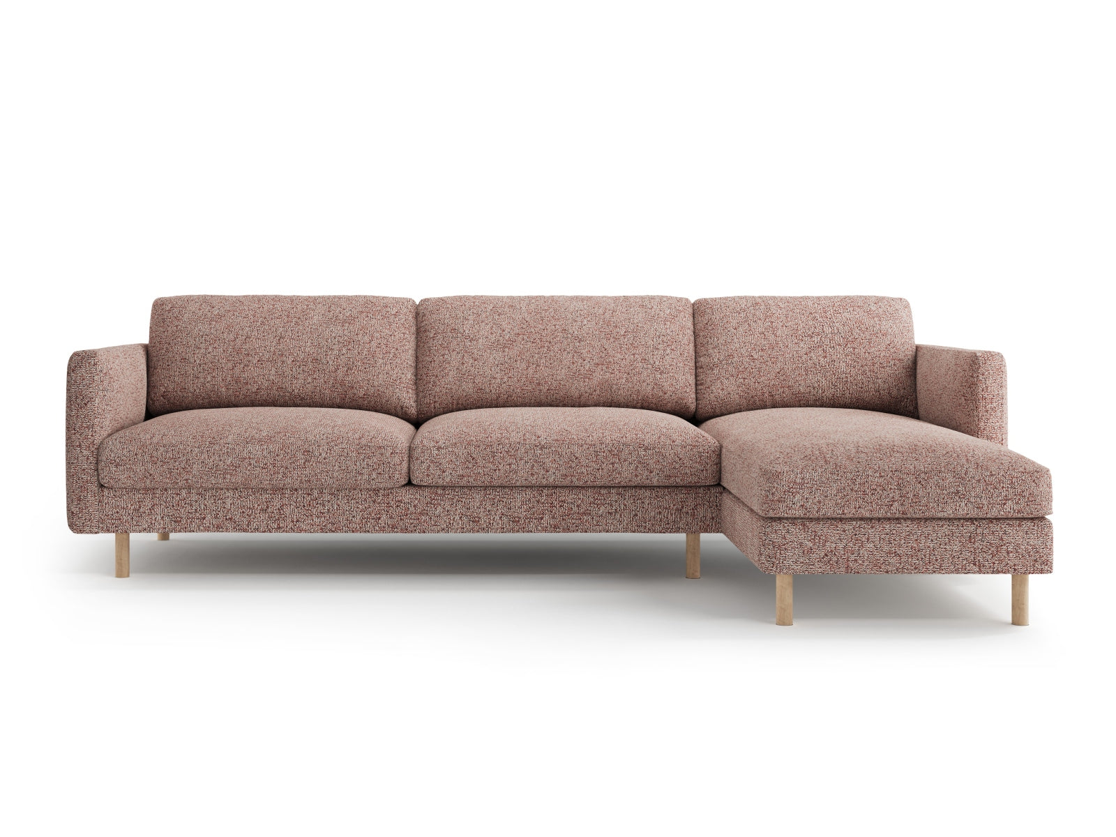 Eden Ecksofa rechts 4 Sitzer in Pink Melange-Puente präsentiert im Onlineshop von KAQTU Design AG. Ecksofa rechts ist von Micadoni