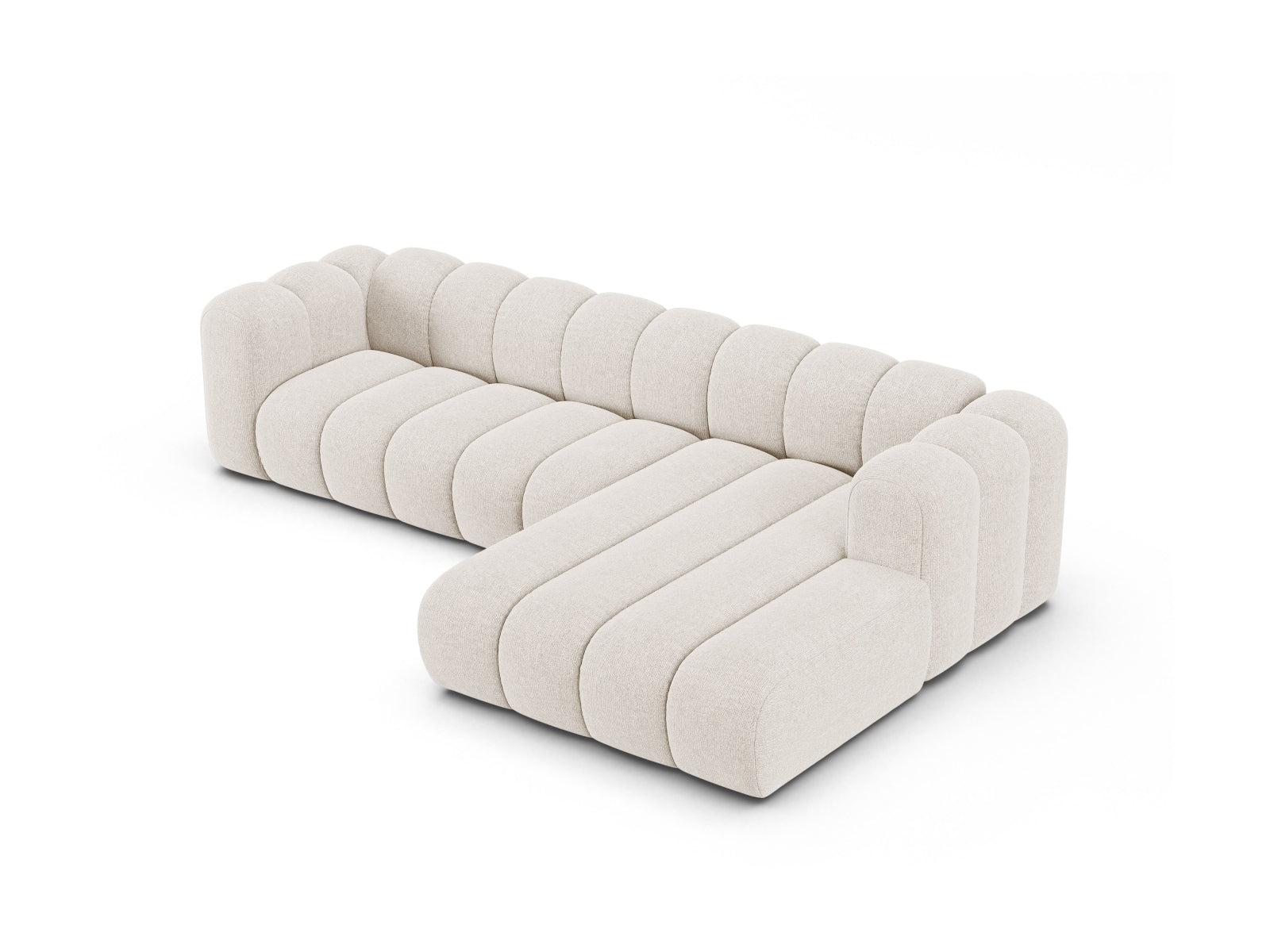 Lupine Modular Ecksofa rechts 4 Sitzer in Light Beige präsentiert im Onlineshop von KAQTU Design AG. Ecksofa rechts ist von Micadoni
