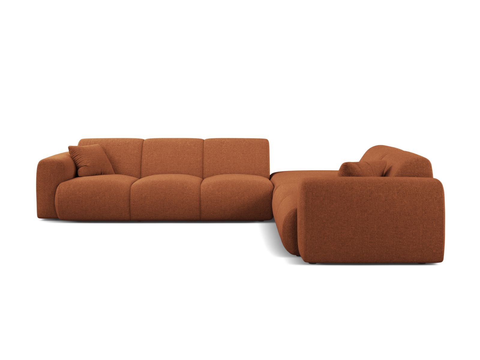 Elegantes 6-Sitzer Ecksofa rechts Molino in stilvollem Brick-Eden, ideal für moderne Wohnräume und gemütliche Abende.