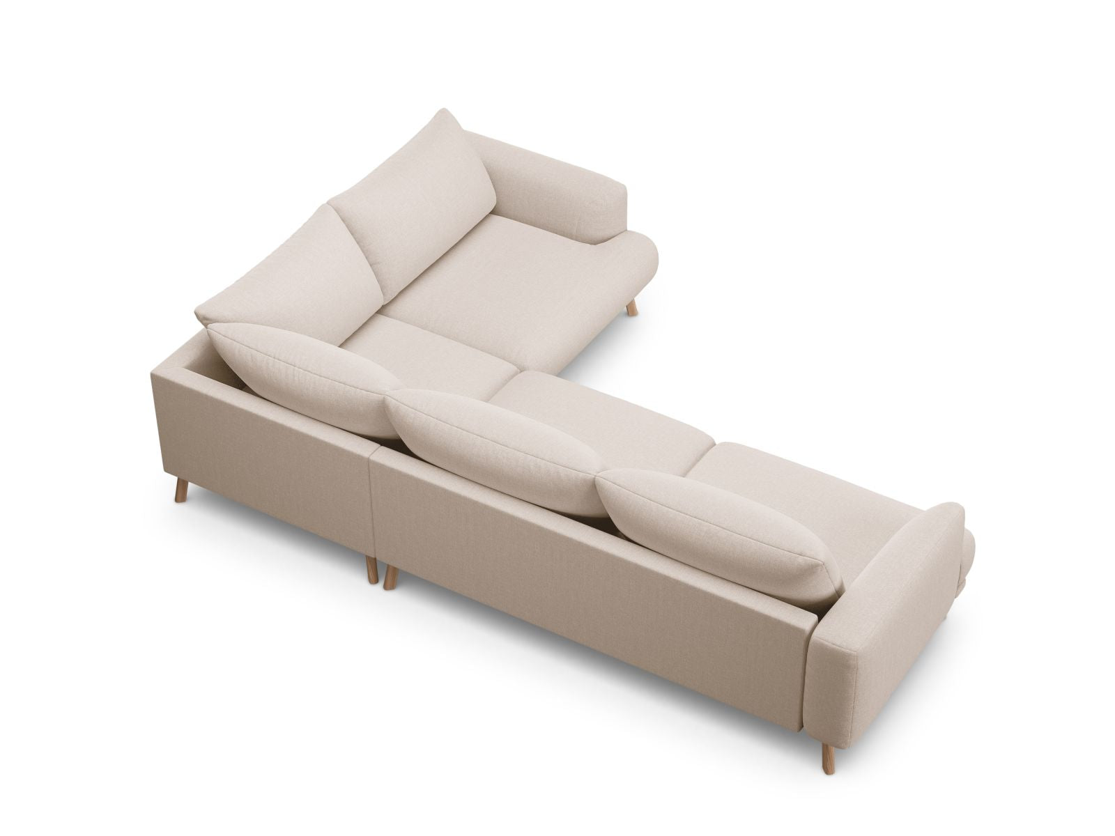 4-Sitzer Ecksofa rechts Naomi in Beige-Liberty präsentiert im Onlineshop von KAQTU Design AG. Ecksofa rechts ist von Micadoni