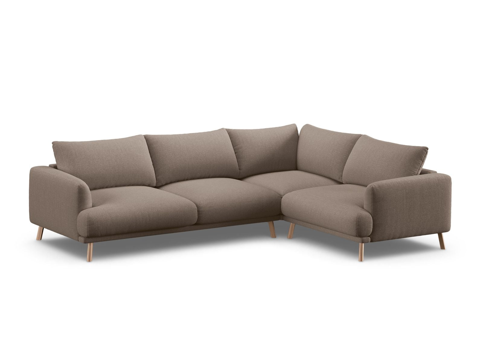 4-Sitzer Ecksofa rechts Naomi in Cappuccino-Liberty präsentiert im Onlineshop von KAQTU Design AG. Ecksofa rechts ist von Micadoni