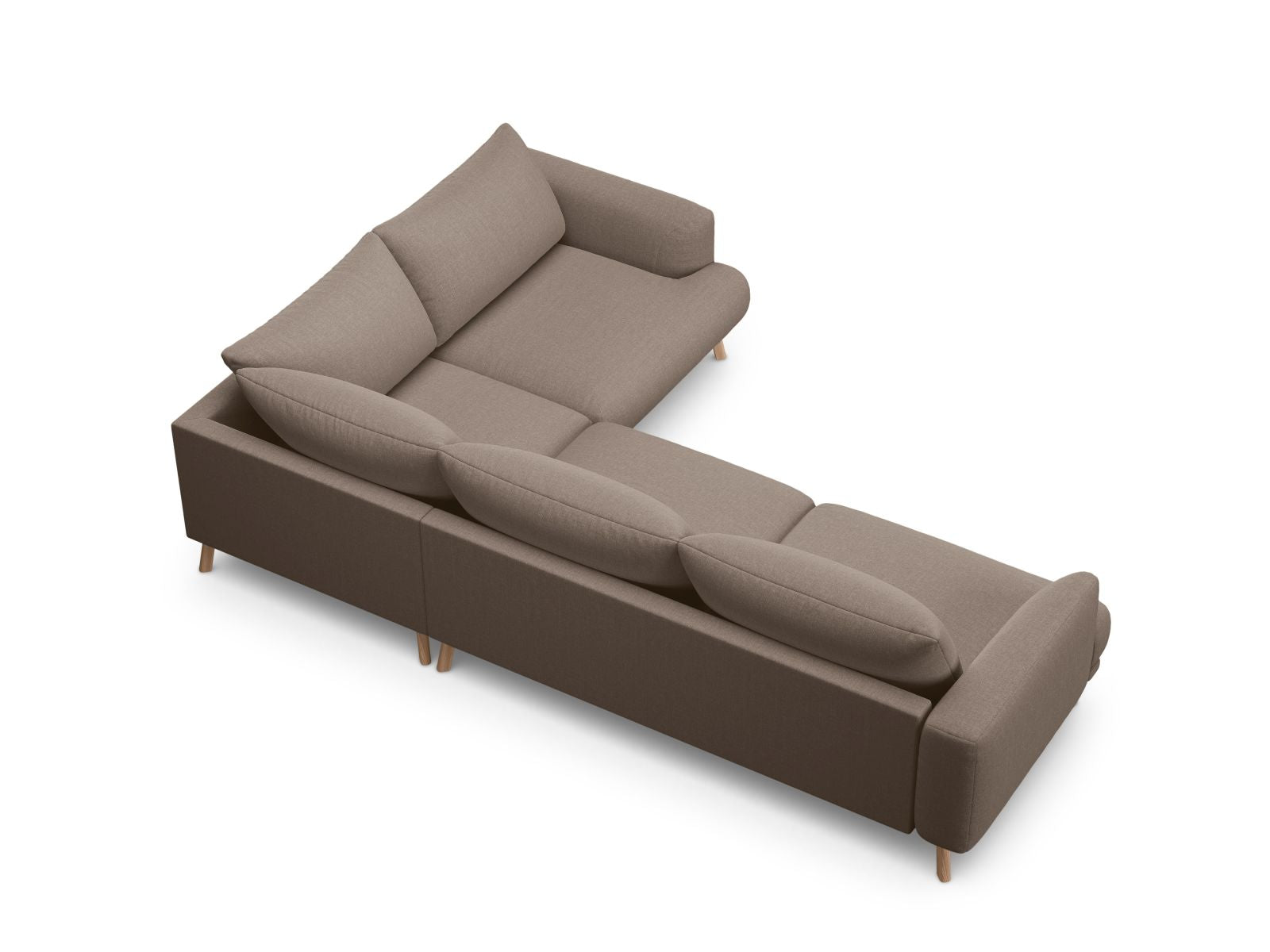 4-Sitzer Ecksofa rechts Naomi in Cappuccino-Liberty präsentiert im Onlineshop von KAQTU Design AG. Ecksofa rechts ist von Micadoni