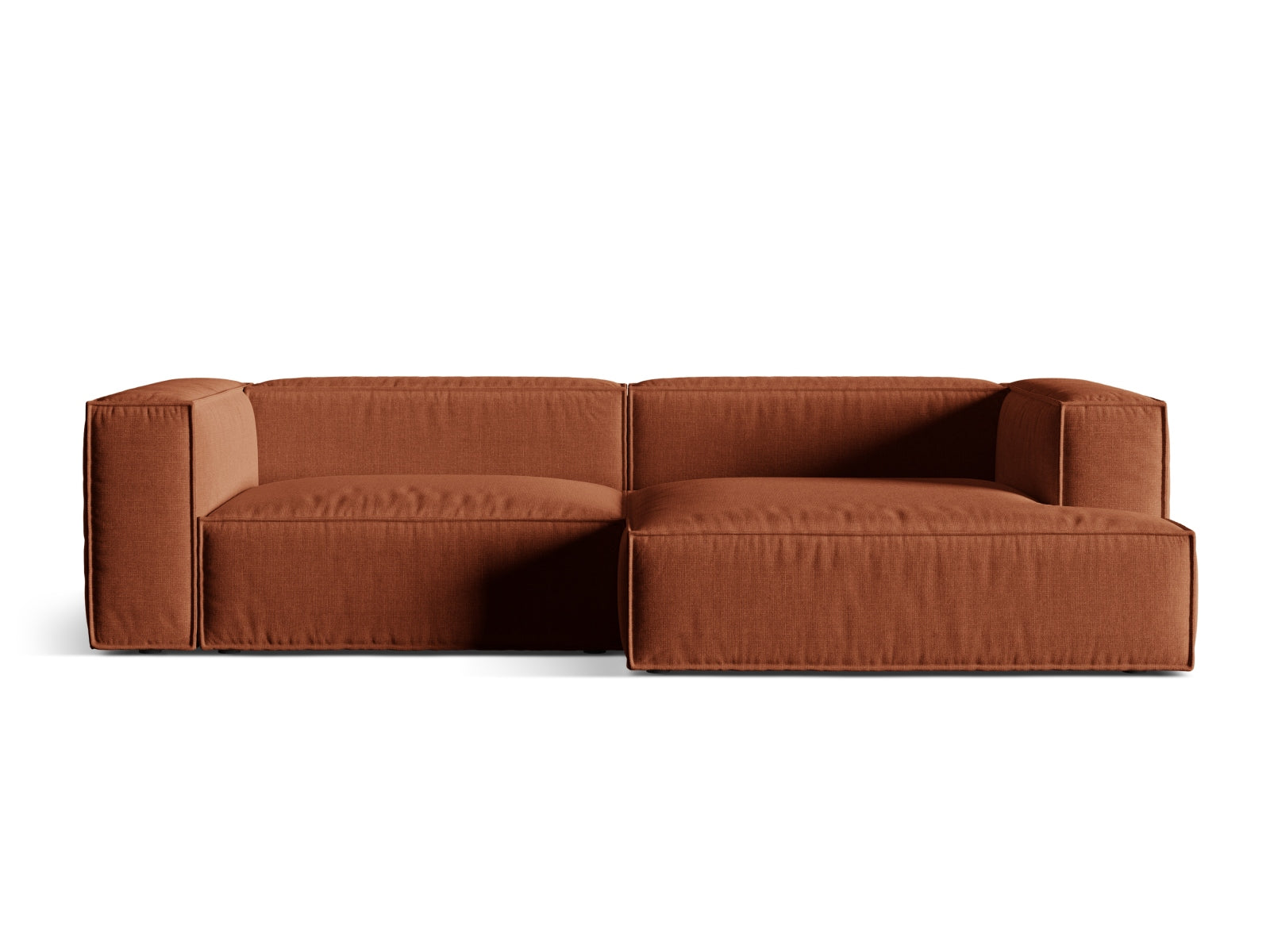 Nuria Modular Ecksofa rechts 4 Sitzer in Brick präsentiert im Onlineshop von KAQTU Design AG. Ecksofa rechts ist von Micadoni