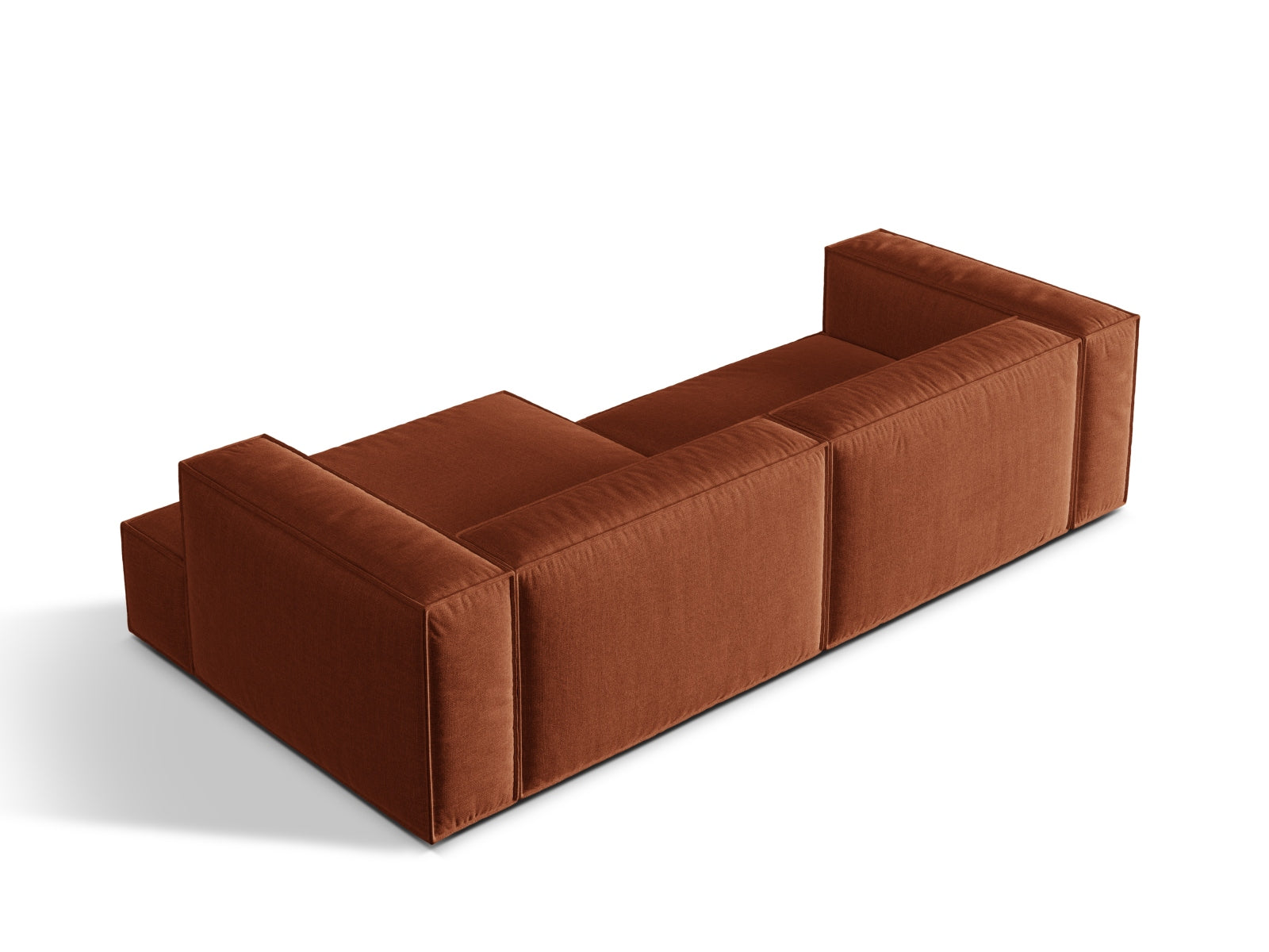 Nuria Modular Ecksofa rechts 4 Sitzer in Brick präsentiert im Onlineshop von KAQTU Design AG. Ecksofa rechts ist von Micadoni