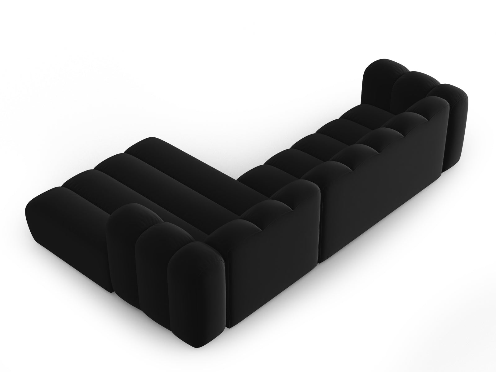 Entdecken Sie das Lupine Velour Ecksofa rechts von Micadoni – ein stilvolles 4-Sitzer Sofa, das Komfort und Flexibilität für Ihr Wohnzimmer vereint.