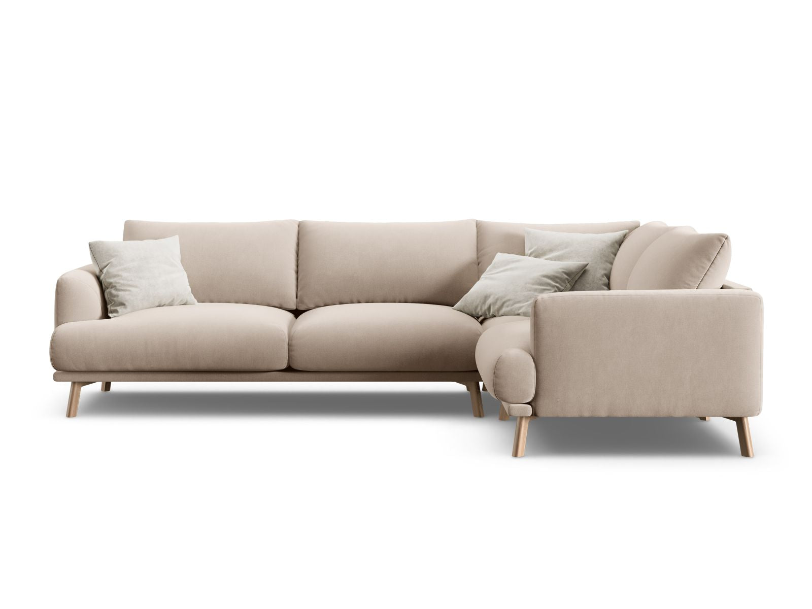 4-Sitzer Ecksofa rechts Naomi in Beige-Salvador präsentiert im Onlineshop von KAQTU Design AG. Ecksofa rechts ist von Micadoni