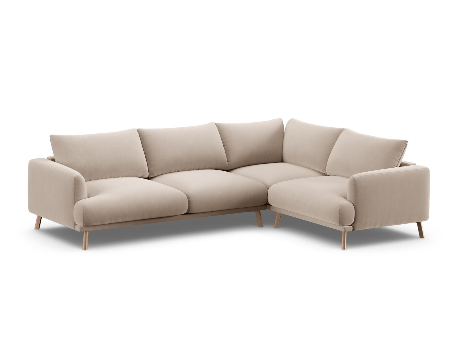 4-Sitzer Ecksofa rechts Naomi in Beige-Salvador präsentiert im Onlineshop von KAQTU Design AG. Ecksofa rechts ist von Micadoni