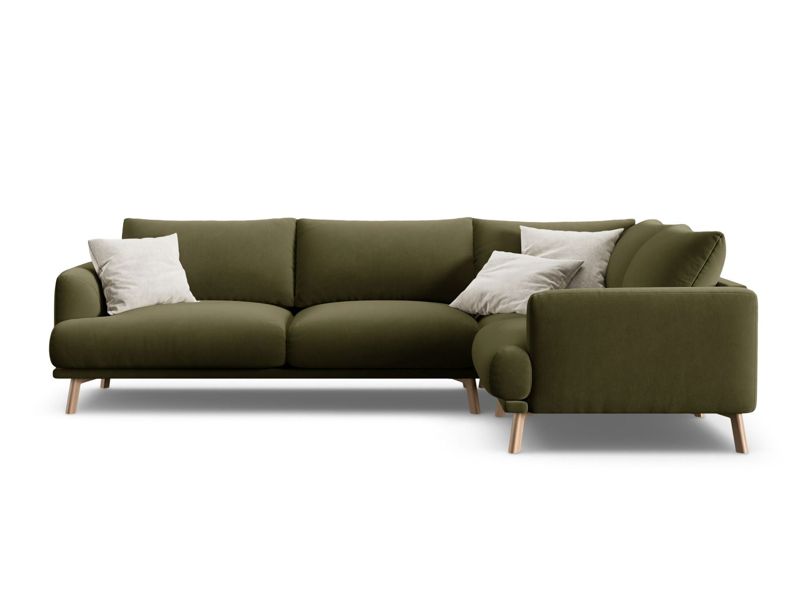 4-Sitzer Ecksofa rechts Naomi in Green-Salvador präsentiert im Onlineshop von KAQTU Design AG. Ecksofa rechts ist von Micadoni