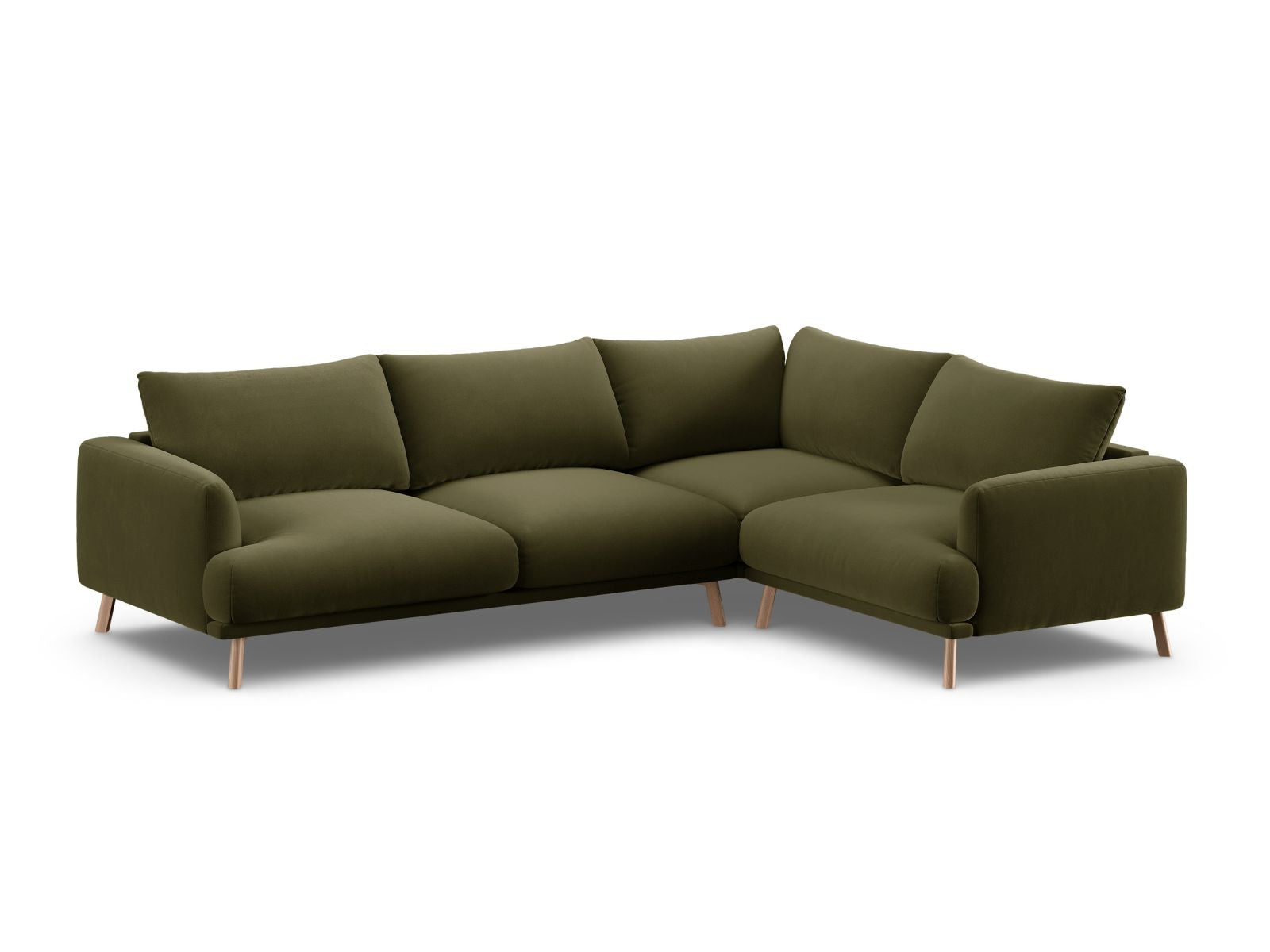 4-Sitzer Ecksofa rechts Naomi in Green-Salvador präsentiert im Onlineshop von KAQTU Design AG. Ecksofa rechts ist von Micadoni