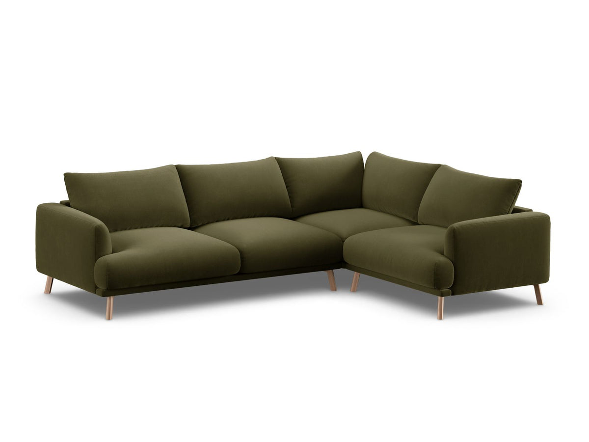 4-Sitzer Ecksofa rechts Naomi in Green-Salvador präsentiert im Onlineshop von KAQTU Design AG. Ecksofa rechts ist von Micadoni