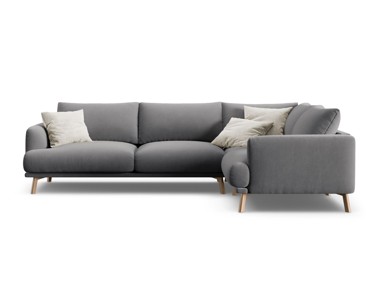 4-Sitzer Ecksofa rechts Naomi in Grey-Salvador präsentiert im Onlineshop von KAQTU Design AG. Ecksofa rechts ist von Micadoni