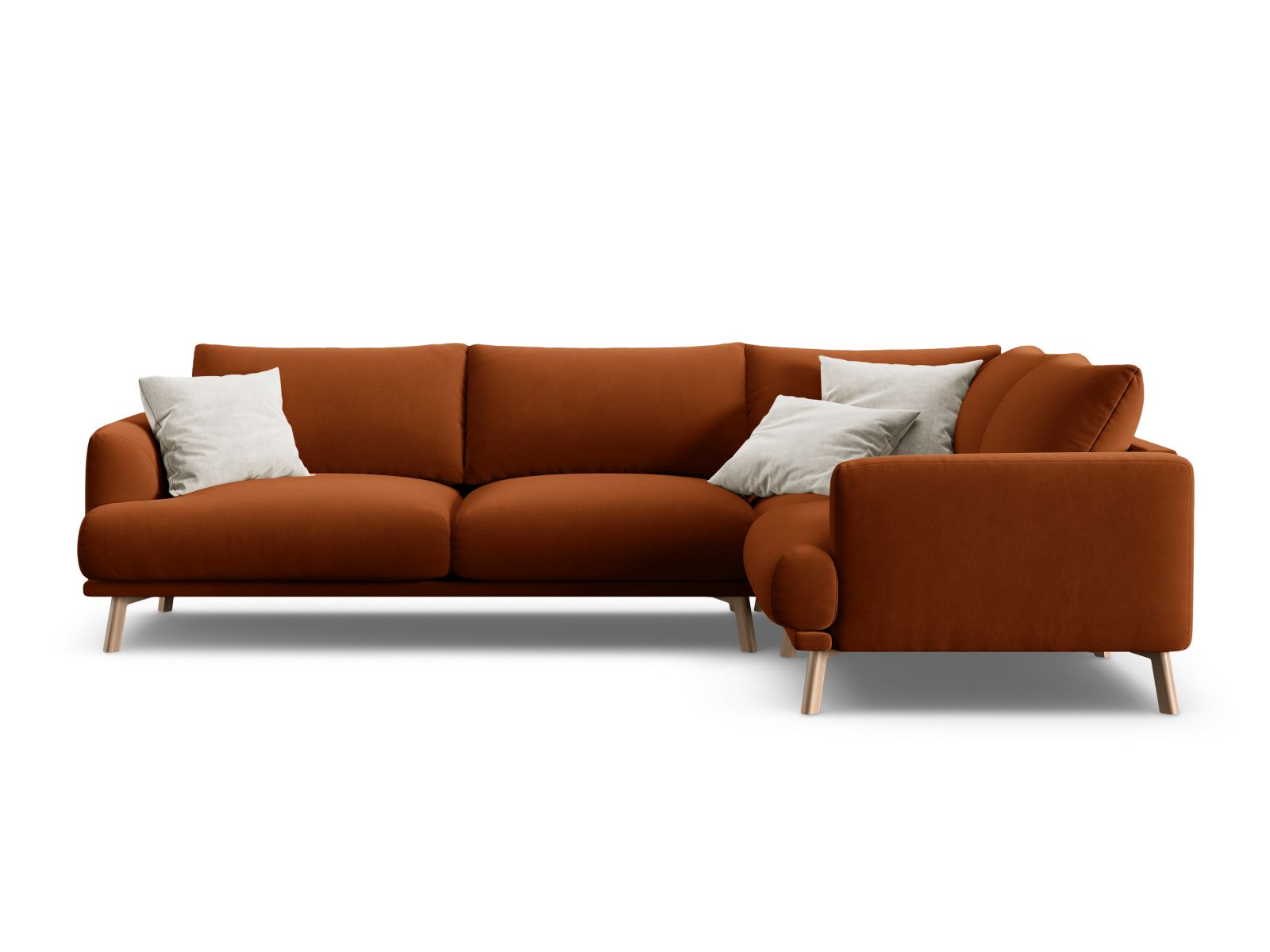 4-Sitzer Ecksofa rechts Naomi in Terracotta-Salvador präsentiert im Onlineshop von KAQTU Design AG. Ecksofa rechts ist von Micadoni