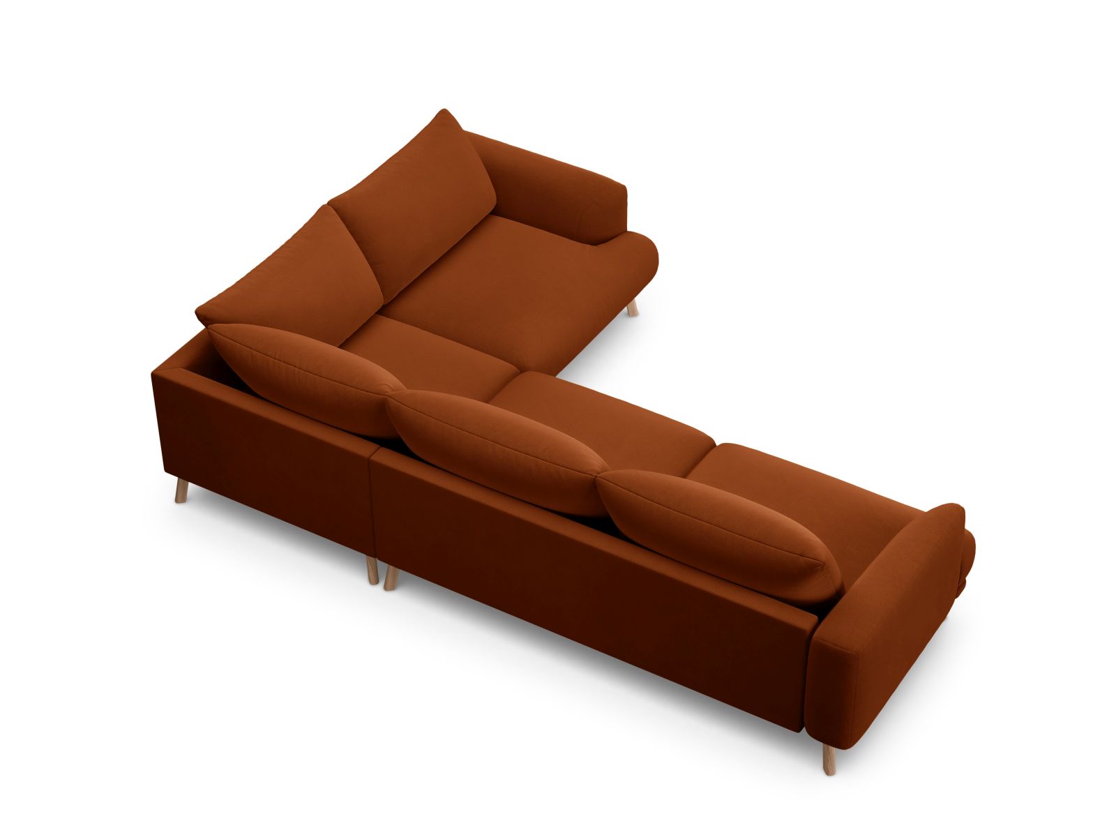 4-Sitzer Ecksofa rechts Naomi in Terracotta-Salvador präsentiert im Onlineshop von KAQTU Design AG. Ecksofa rechts ist von Micadoni