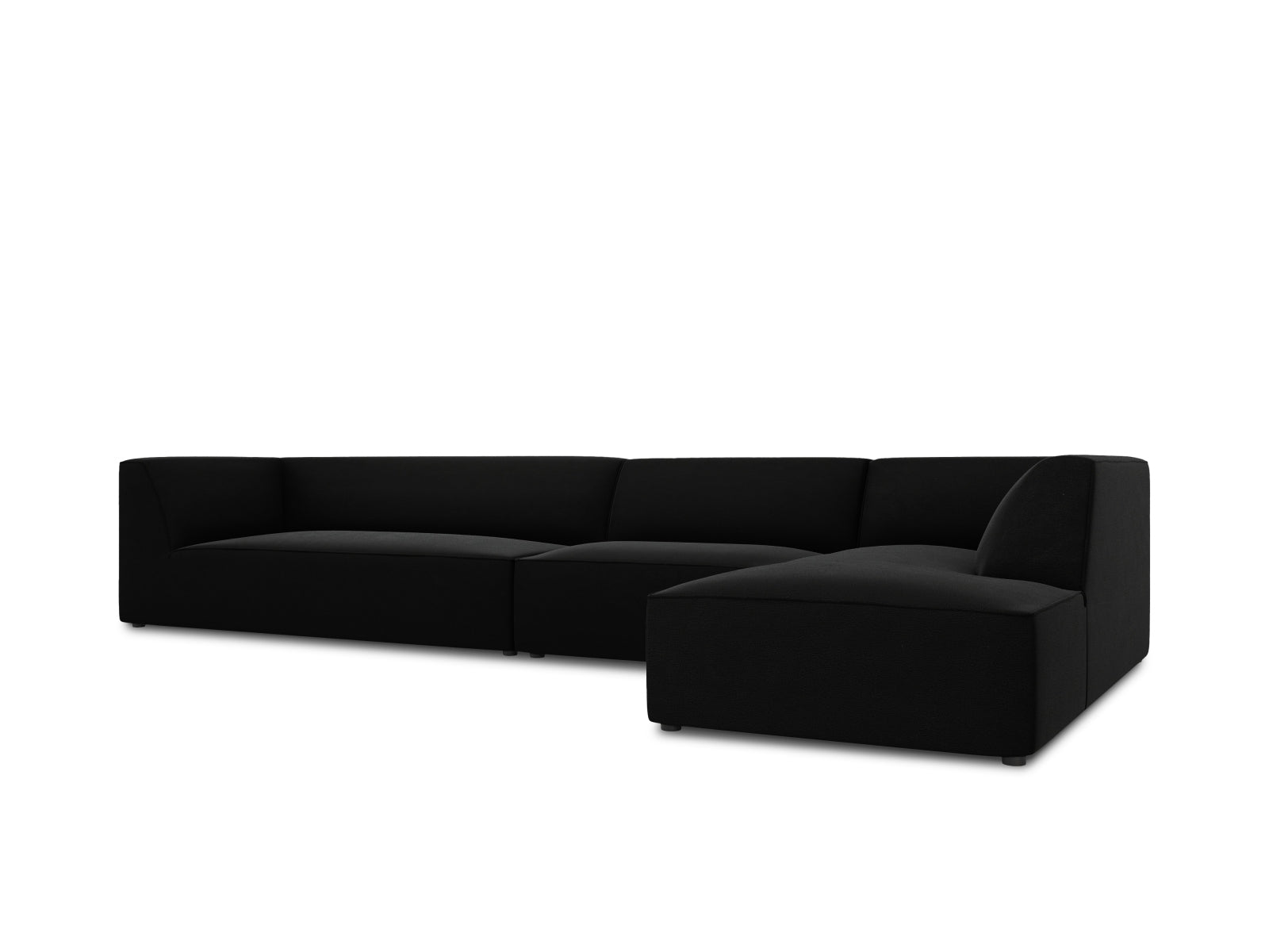 Ruby Velour modulares Ecksofa rechts 5 Sitzer in Black präsentiert im Onlineshop von KAQTU Design AG. Ecksofa rechts ist von Micadoni