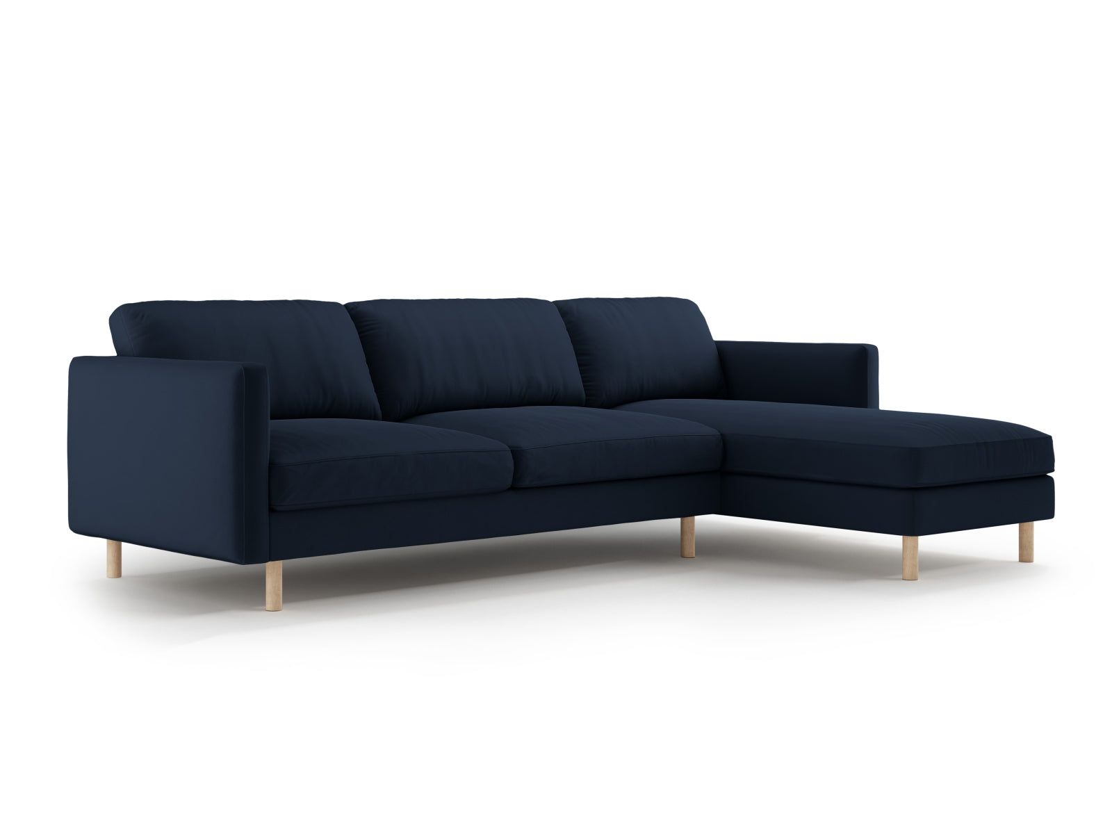 Erleben Sie das Eden Velour Ecksofa rechts 4 Sitzer von Micadoni: Stilvolles Velours, elegantes Design und erstklassiger Sitzkomfort für Ihr Wohnzimmer.