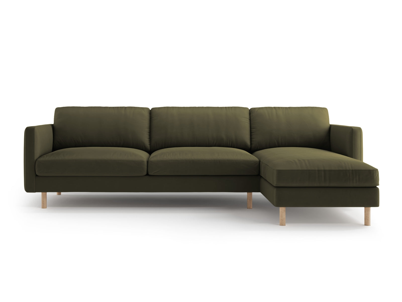 Erleben Sie das Eden Velour Ecksofa rechts 4 Sitzer von Micadoni: Stilvolles Velours, elegantes Design und erstklassiger Sitzkomfort für Ihr Wohnzimmer.